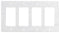 Carrara White Marble 4 1/2 x 8 1/4 Switch Plate 4-ROCKER Wall Cover